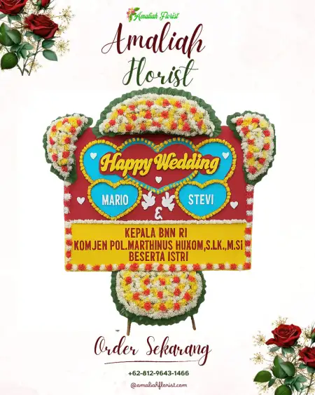 Papan Bunga Pernikahan Bahodopi